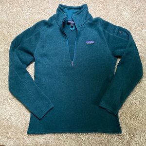 PATAGONIA Better Sweater Dark Green 1/4 Zip Size Medium